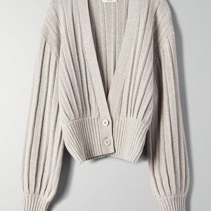 Aritzia Wilfred Plunge Front Thais Cardigan (merino wool)